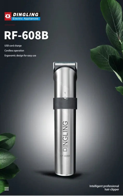 Dingling RF-608B Intelligent Professional Hair Clipper – Sleek, Cordless Precision