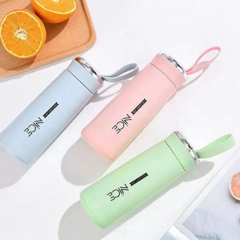 Nice Glass Bottle Water Mini Flask Bottle With Vaccum Flask And Loop Temperature Resistant, (random Colors)