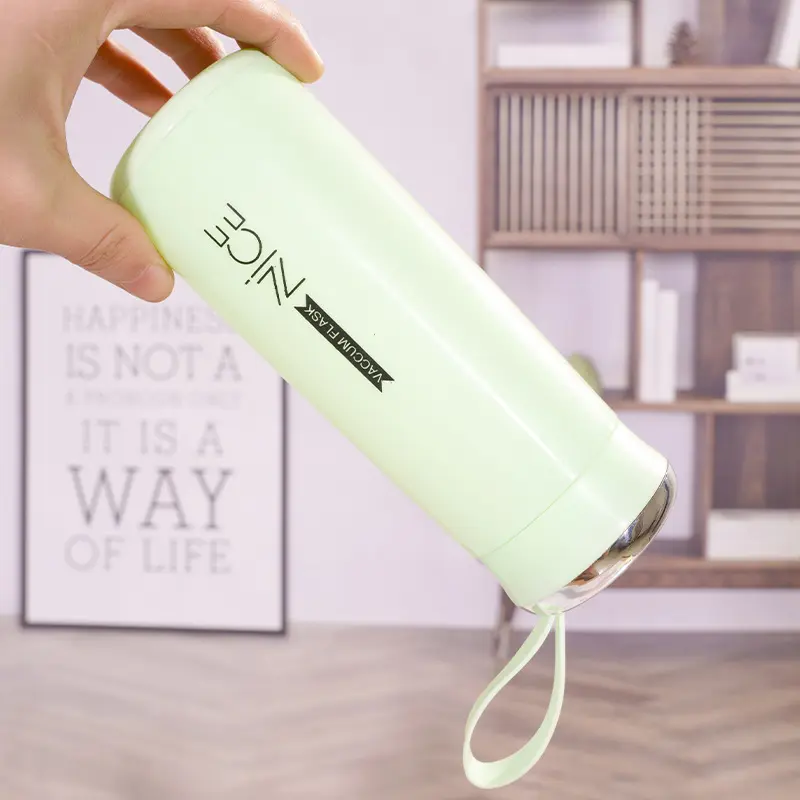 Nice Glass Bottle Water Mini Flask Bottle With Vaccum Flask And Loop Temperature Resistant, (random Colors)