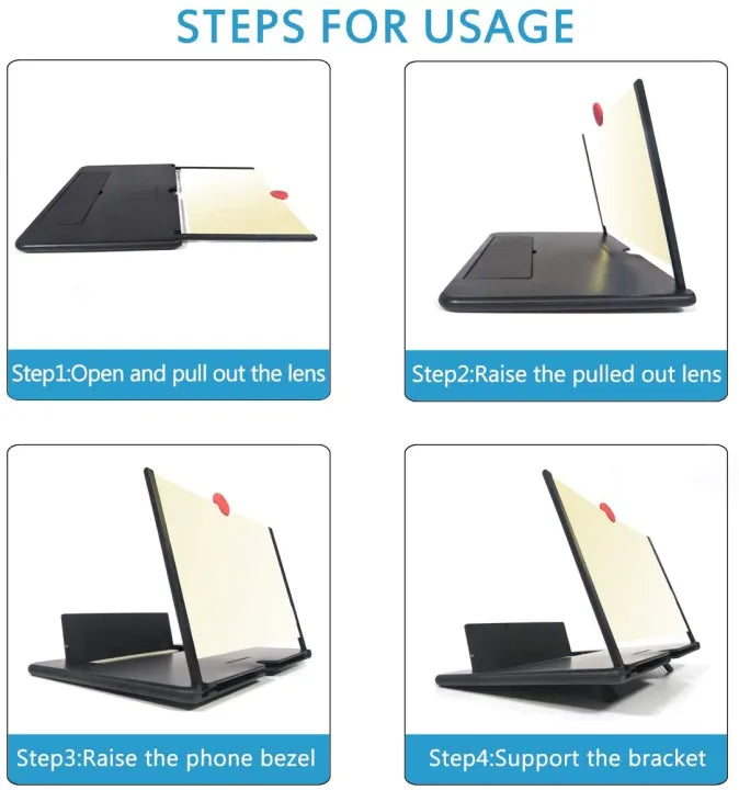 Mobile Screen Magnifier | Enlarged Mobile Screen Amplifier Large Screen Eyes Protection - Size 220x180x9CM