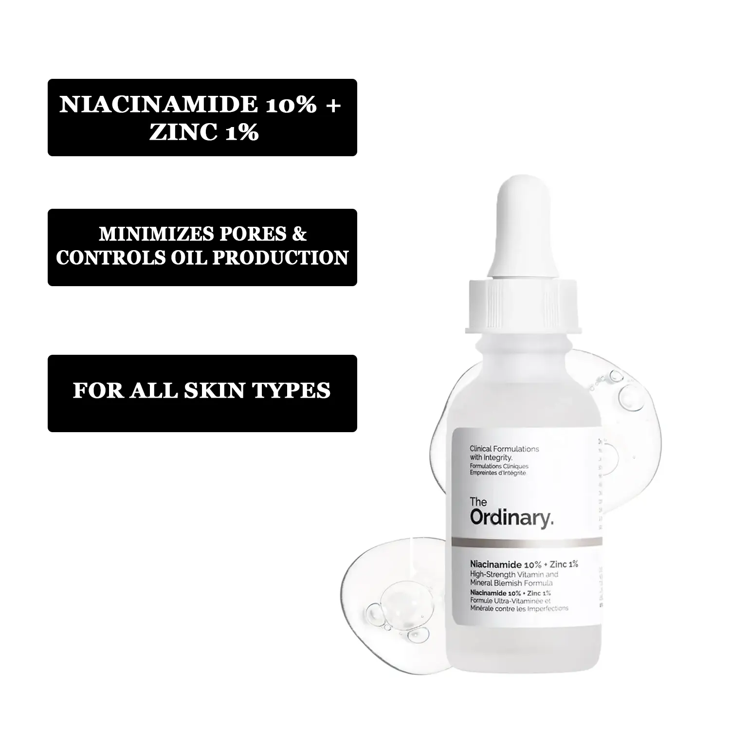 The Ordinary Niacinamide 10% + Zinc 1% – Pore-Refining Serum for Clear Skin