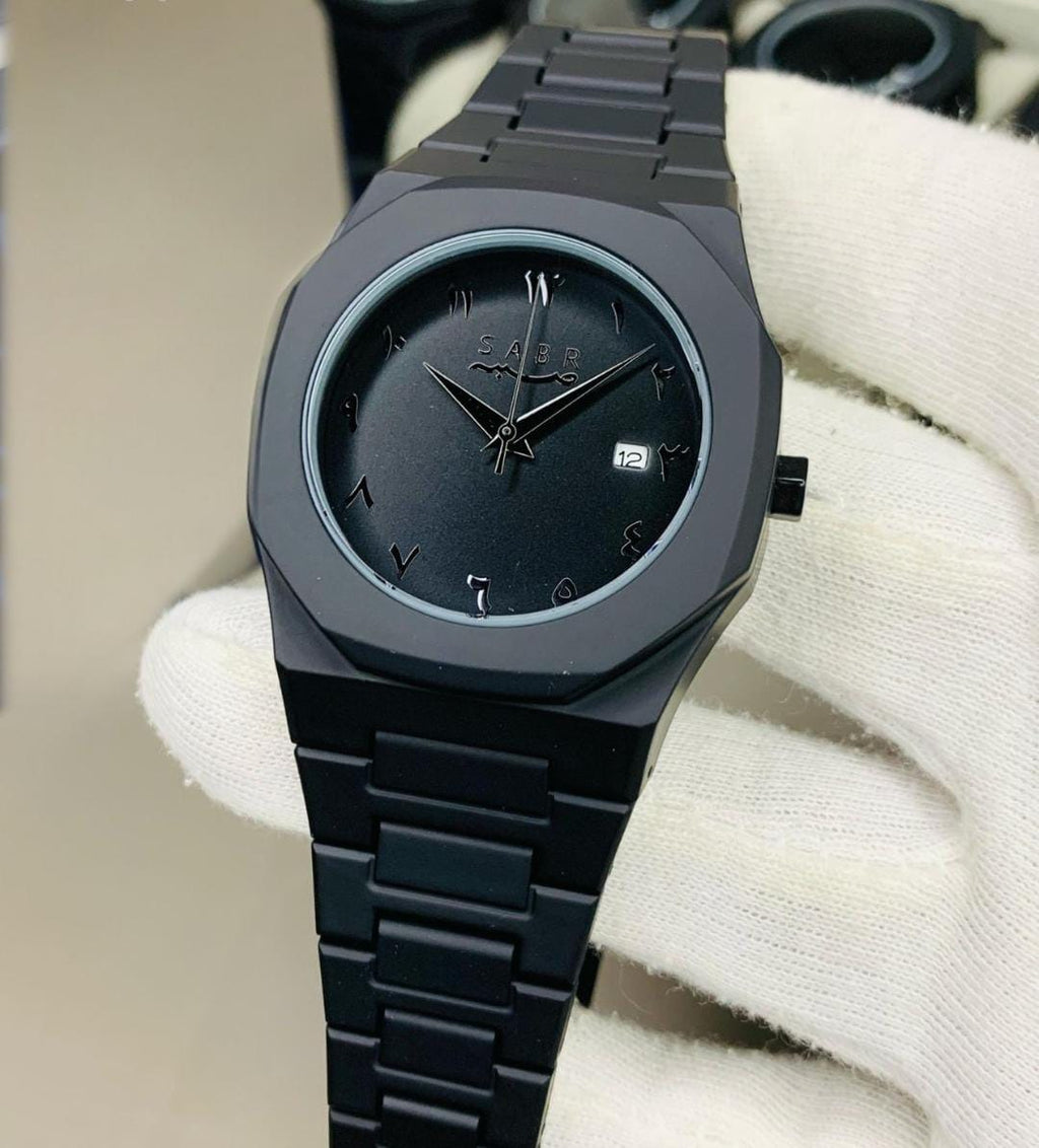 Full BLACK AURA Quartz Watch – Lightweight Design, , Premium Quality & Finish - Best Quality Analog Watch For Boys - Watch For Men | Full Black Color Watch