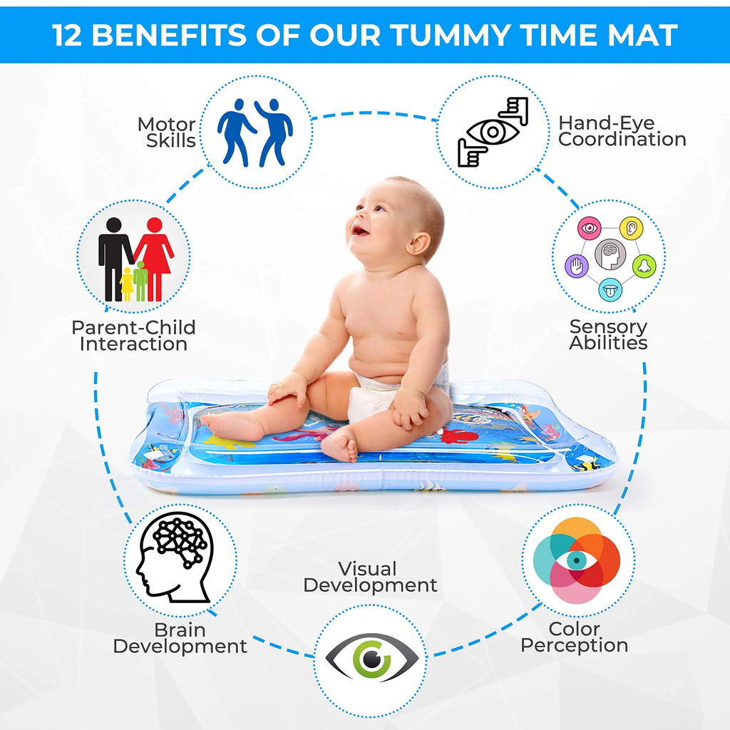 Inflatable Water Play Mat – Premium Baby Toy For Infants & Toddlers, Muscle Strengthening & Sensory Development