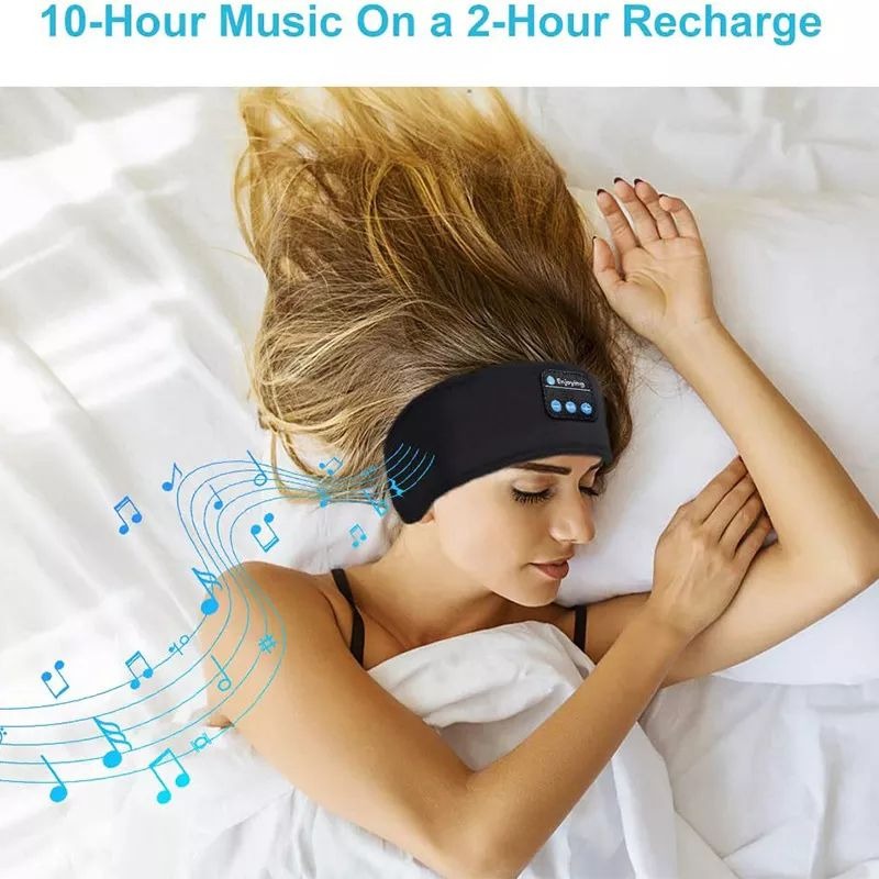 Wireless Bluetooth Music Headband With Built-In Headphones For Sports, Running, Gym, And Sleep – Comfortable Fabric Design With Hands-Free Calling