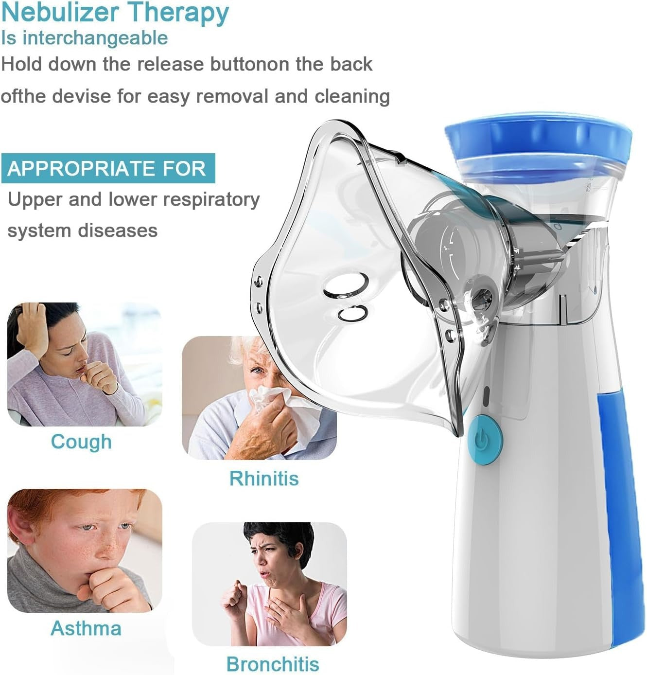 BreatheEase Ultra – Portable Silent Mesh Nebulizer 🌬️💙