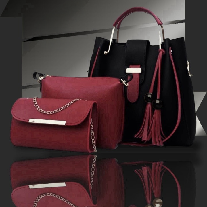 Regal Elegance – 3-Piece Premium Handbag, Shoulder Bag & Evening Clutch Set 👜✨