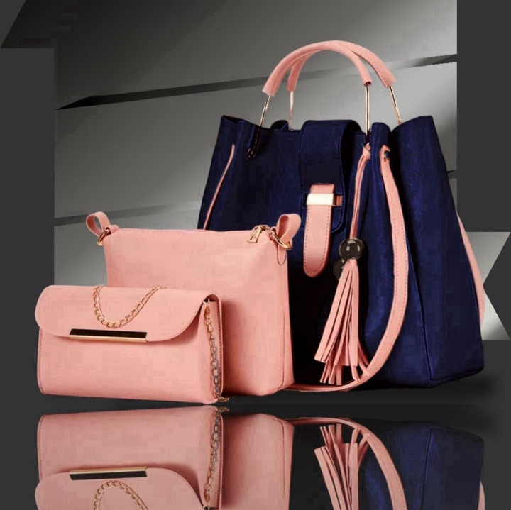 Regal Elegance – 3-Piece Premium Handbag, Shoulder Bag & Evening Clutch Set 👜✨