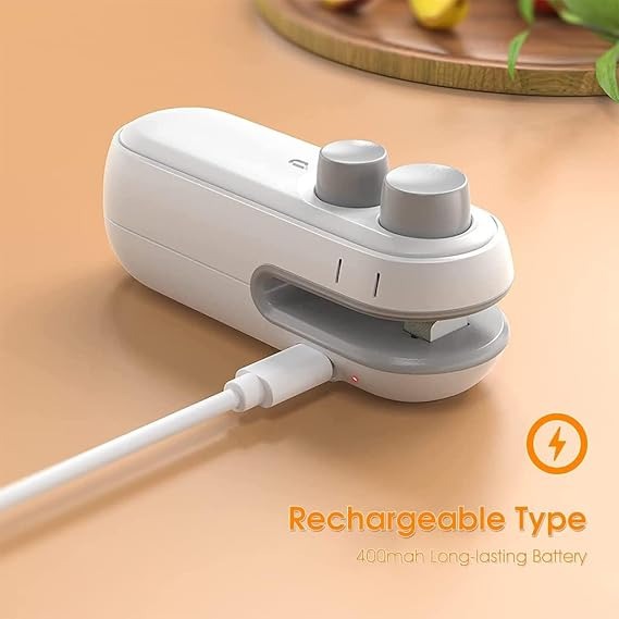 Portable Rechargeable Mini Sealer For Plastic Bags | Handheld Heat Sealing Machine