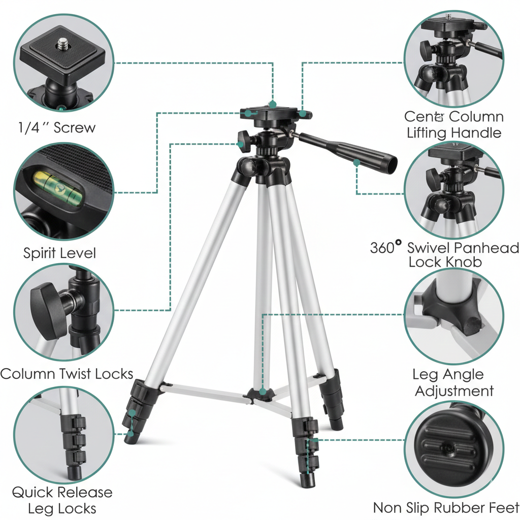 Pro-Streamer 3110 Adjustable Tripod Kit – Ultra-Light Stability for Creators