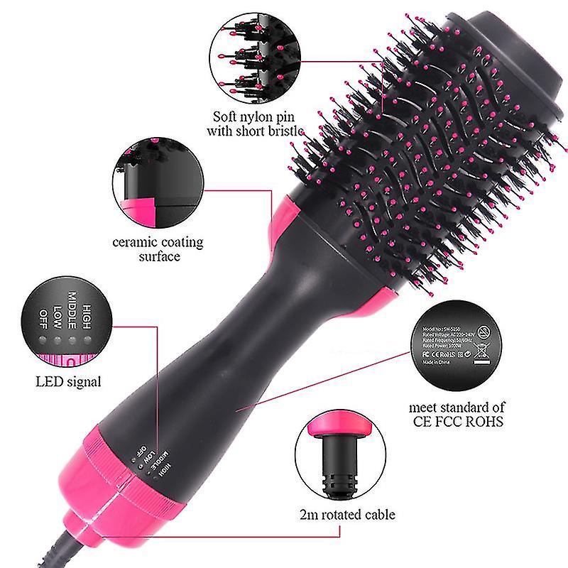 One Step Hair Brush And Dryer | Hair Volumizer Styler Comb 1000W Hair Straightener Curler Roller | One Step Hair Curler