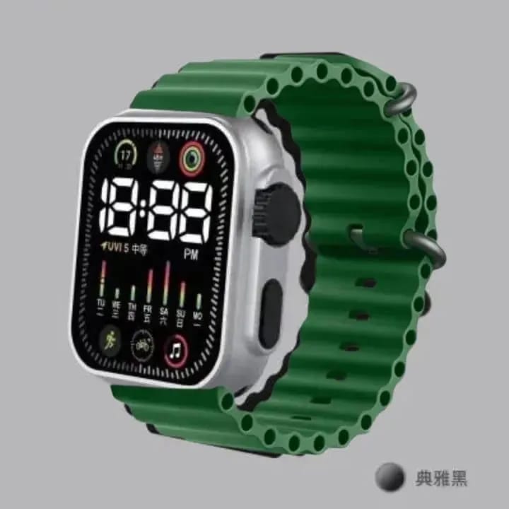 Unisex Waterproof Digital Display Watch – LED Screen Sports Wrist Watch for Men & Women