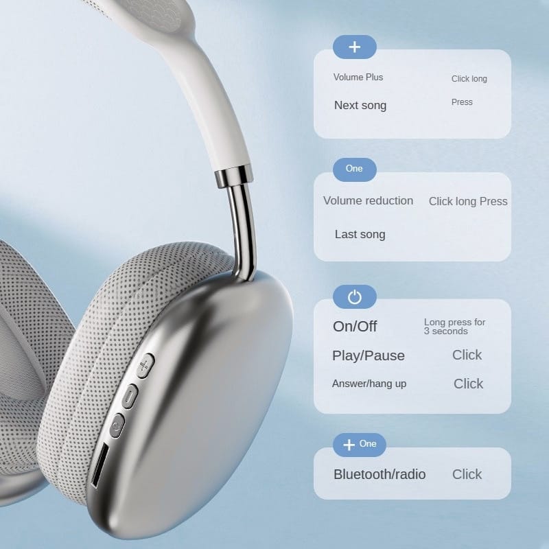 Wireless Bluetooth Headphones with Noise Cancelling and Stereo Sound