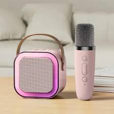 Mini Portable Karaoke Machine with Wireless Microphone – Bluetooth RGB LED Speaker, Rechargeable PA System for Kids & Adults