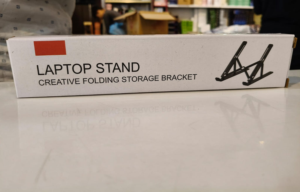 Laptop Stand | Creative Folding Storage Bracket | Adjustable Portable Durable | 24×4.5cm Folded / 24×16.5cm Opened