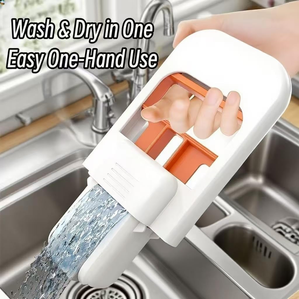 Foldable Mini Mop | Portable Desktop Wet & Dry Cleaning Mop | Self‑Squeezing