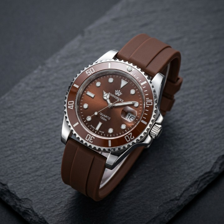 Mens Luxury Sports Wristwatch Stylish Design With Durable Silicone Strap