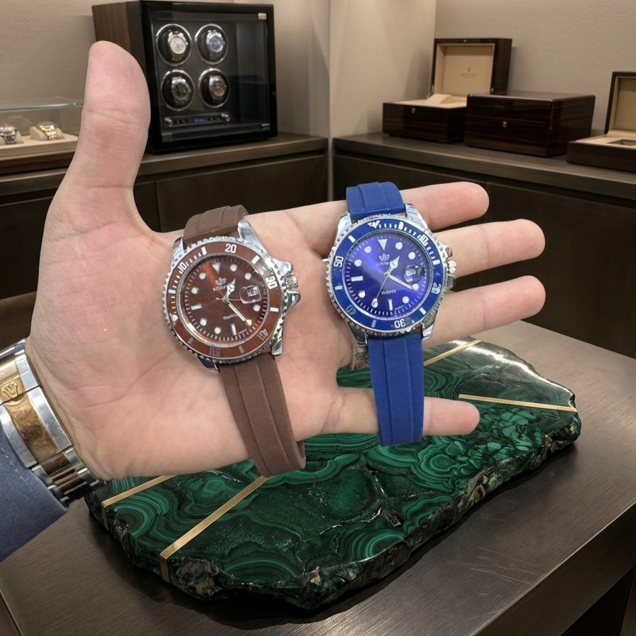 Mens Luxury Sports Wristwatch Stylish Design With Durable Silicone Strap