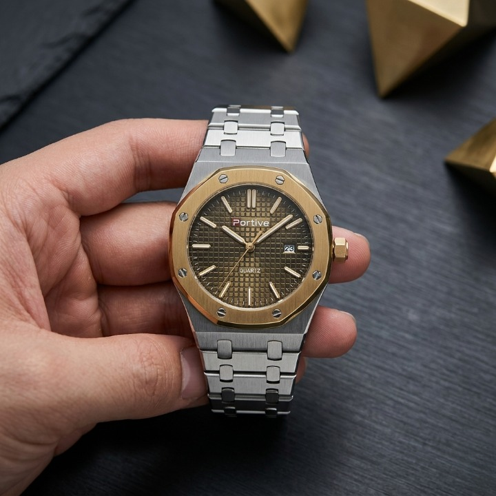 Portive Mens Watch Stylish Chronograph Design With Comfortable Strap Non Waterproof