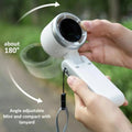 Handheld Folding Turbo Fan With 5 Speed Adjustment Portable Rechargeable Cooling Device