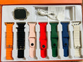 Ultra Smart Watch Bundle with 7-in-1 Interchangeable Straps, Fitness Tracker, Bluetooth Call, Heart Rate Monitor, with Out Metal Strip