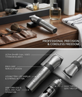 Dingling RF-608B Intelligent Professional Hair Clipper – Sleek, Cordless Precision