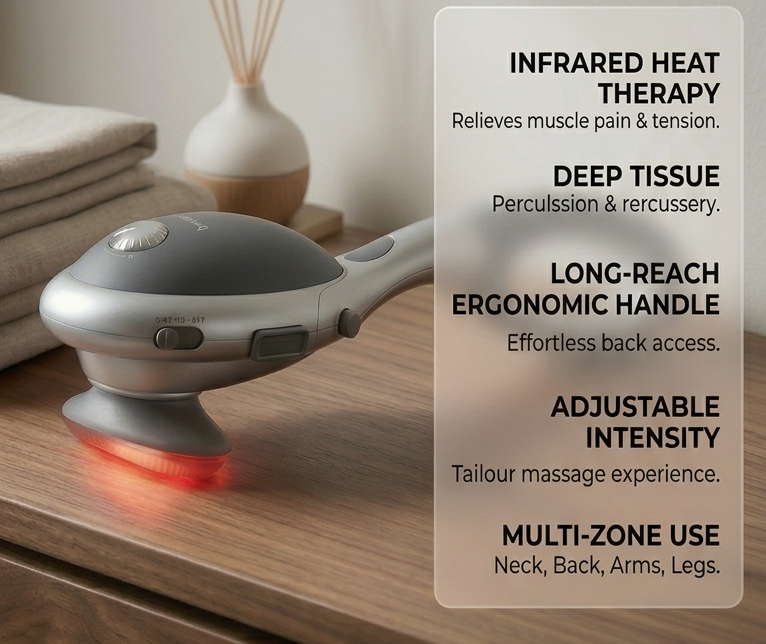 Professional Infrared Handheld Body Massager – Deep Tissue Therapy & Muscle Recovery