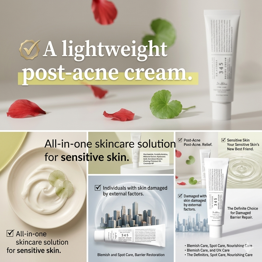 Dr Althea 345 Relief Cream – Gentle Soothing Daily Skincare – 50ML