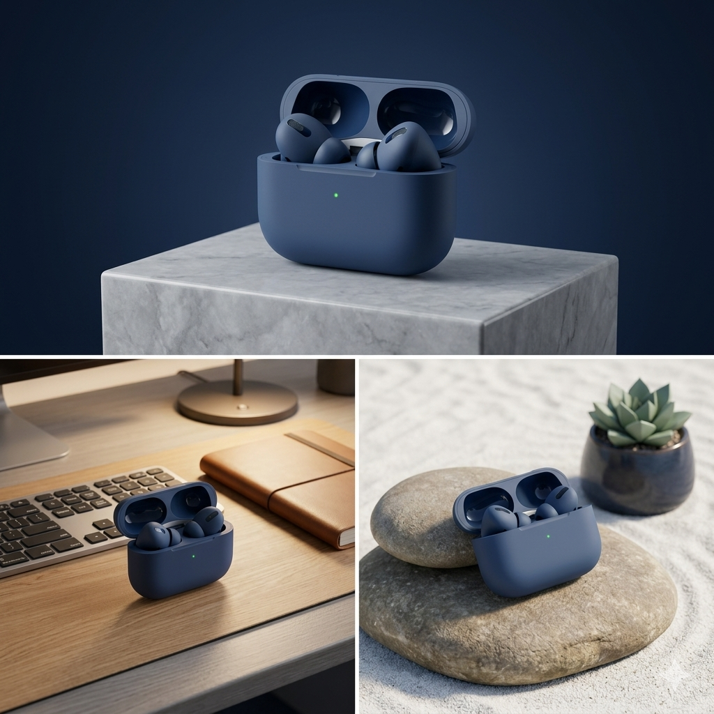 Premium Matte Black Wireless Earbuds – Active Noise Cancellation & Deep Bass High-Fidelity Sound 🎧