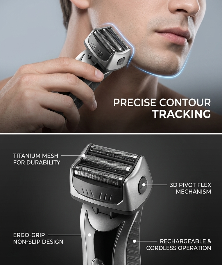 Philco Precision 3D contour Shaver – Ultimate Comfort & Simultaneous Shaving
