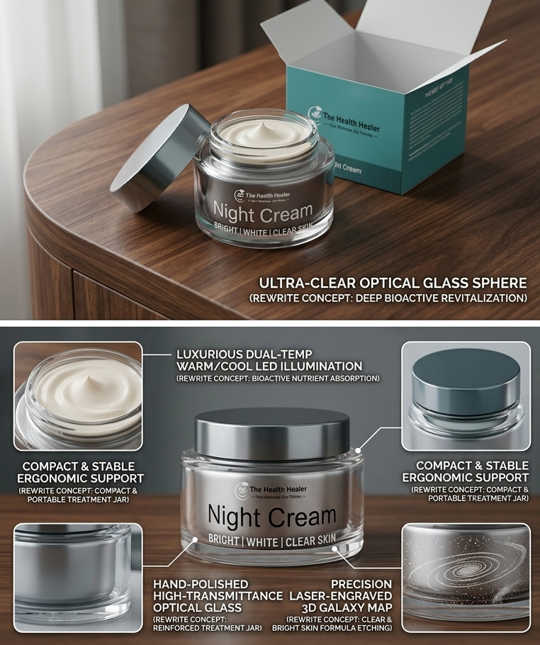 The Health Healer Night Cream – Bright, White & Clear Skin Formula with Bioactive Botanicals 🌿