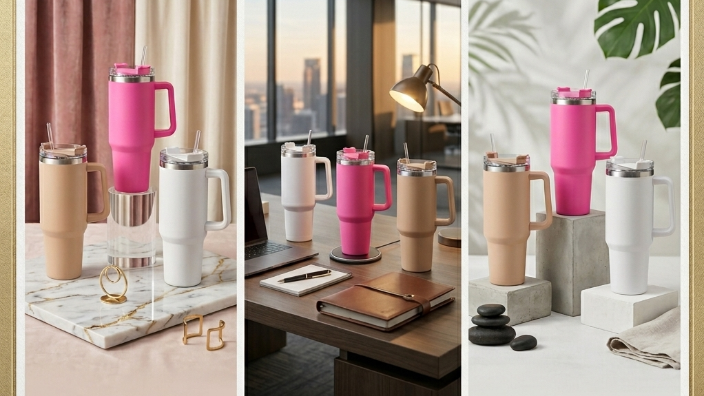 Premium 40oz Insulated Stainless Steel Tumbler with Handle & Straw – Leak-Proof Travel Mug for Hot & Cold Drinks 🥤