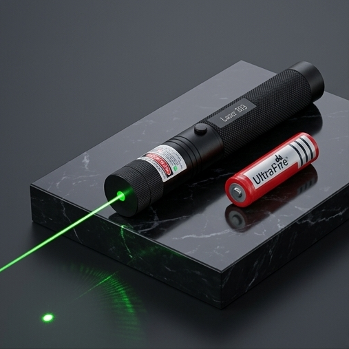 Professional Green Laser Pointer 303 – High Power Long Range Beam with Adjustable Pattern & Rechargeable Battery 🔦✨