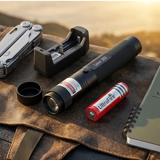 Professional Green Laser Pointer 303 – High Power Long Range Beam with Adjustable Pattern & Rechargeable Battery 🔦✨