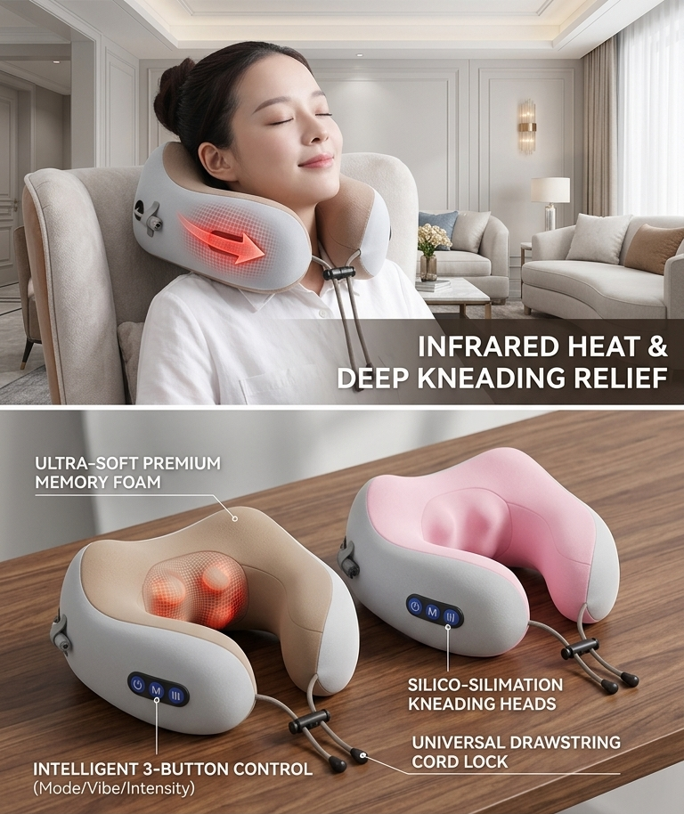 Pure Knead Neck & Shoulder Simulation Massager Pillow