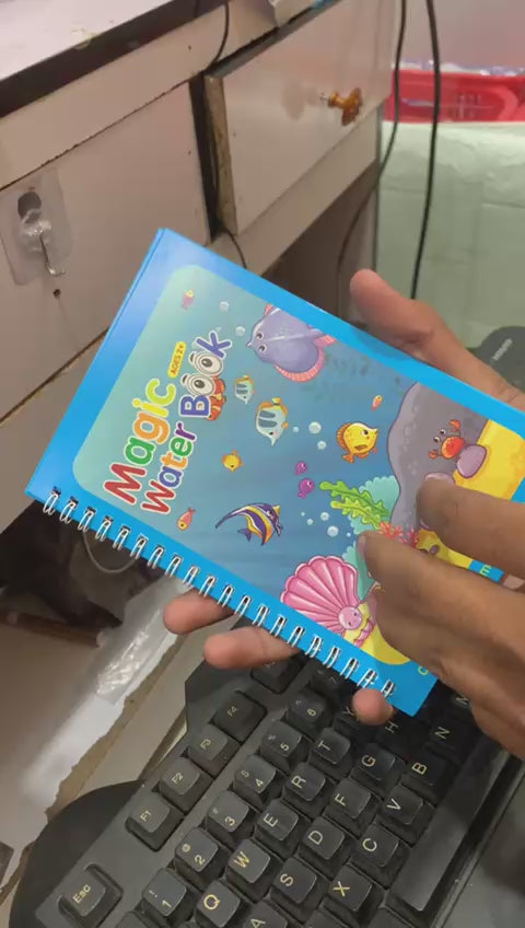 Magic Water Coloring Book For Toddlers Reusable Water Painting Book With 1 Pen Educational Travel Toy