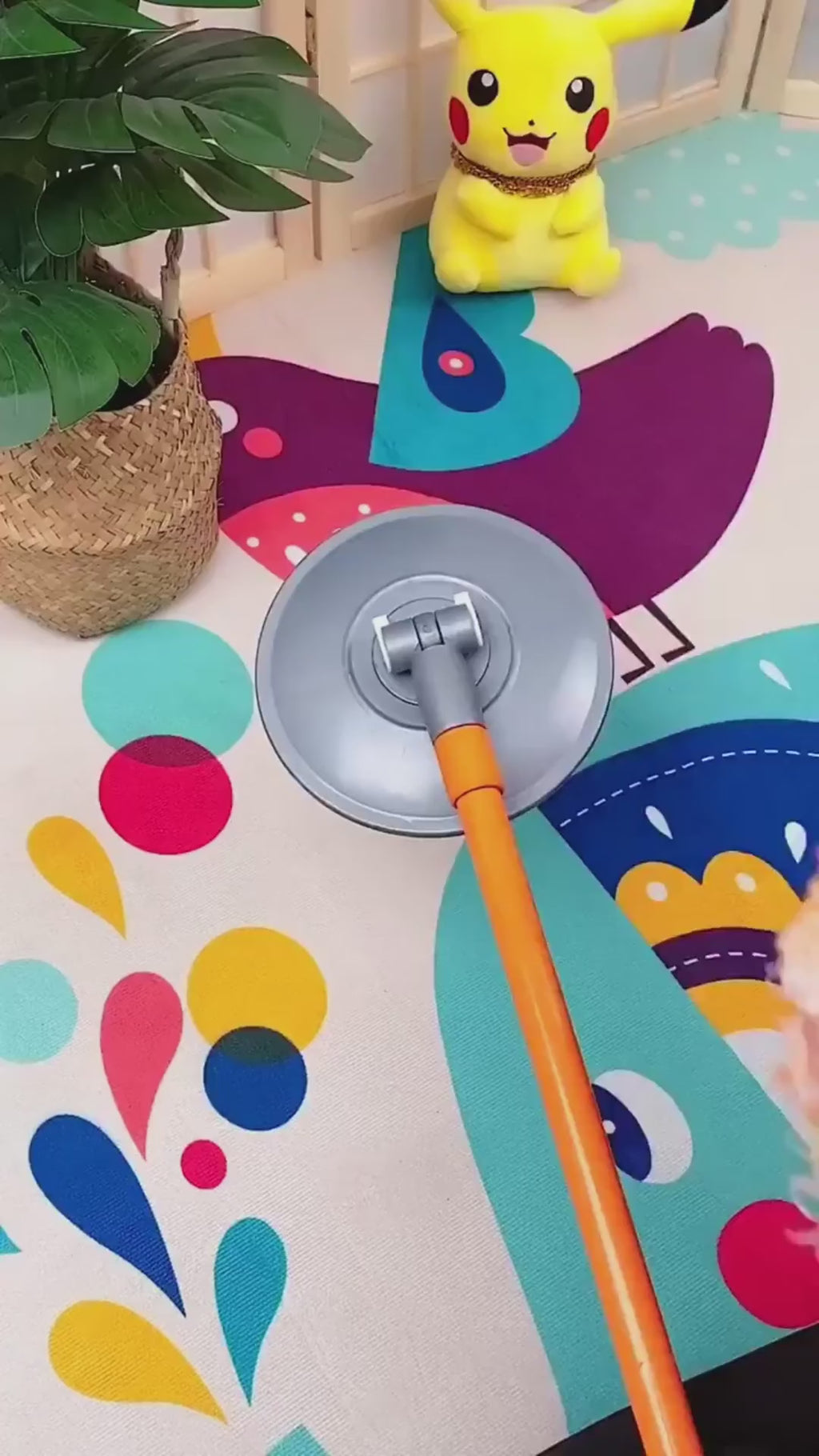 SwiftReach Pro – 360° Rotating Microfiber Wall & Ceiling Mop ✨🧹