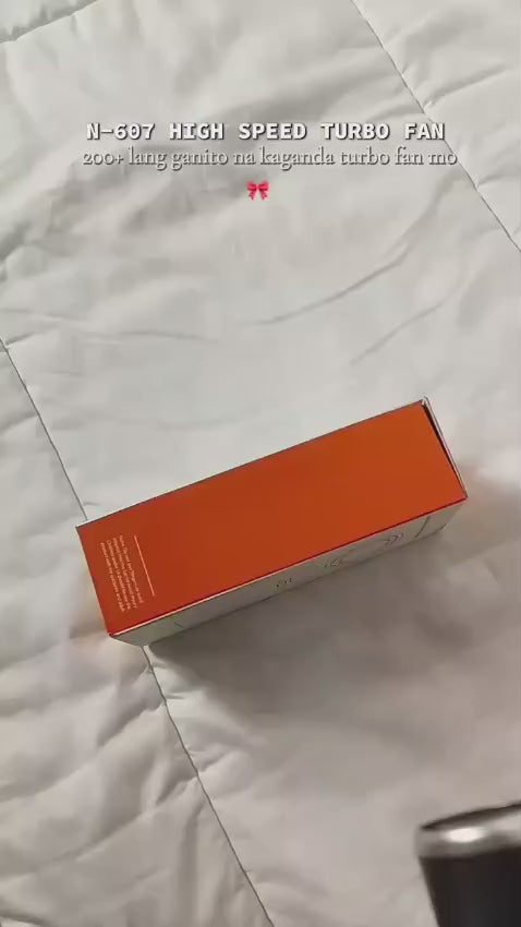 Handheld Folding Turbo Fan With 5 Speed Adjustment Portable Rechargeable Cooling Device